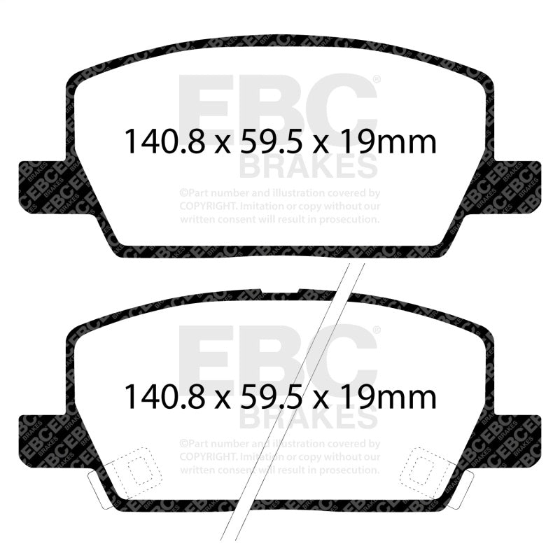 EBC Ultimax2 Brake Pad Sets - EBC 2018+ Buick Encore 1.4T Ultimax Front Brake Pads