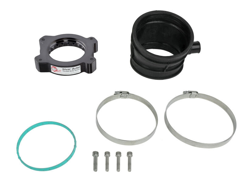 AFE Silver Bullet TBS - aFe 2020 Vette C8 Silver Bullet Aluminum Throttle Body Spacer / Works With aFe Intake Only - Black