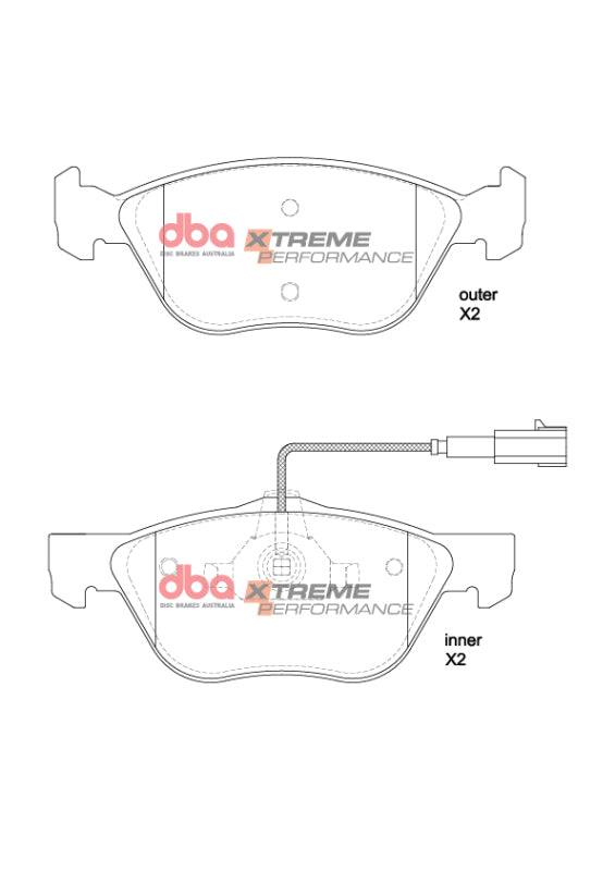 DBA XP Performance Brake Pads - DBA 2014 Tesla S XP Performance Front Brake Pads