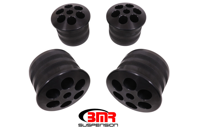 BMR Bushing Kits - Other - BMR 08-18 Dodge Challenger Aluminum Rear Cradle Bushings Kit - Black Anodized