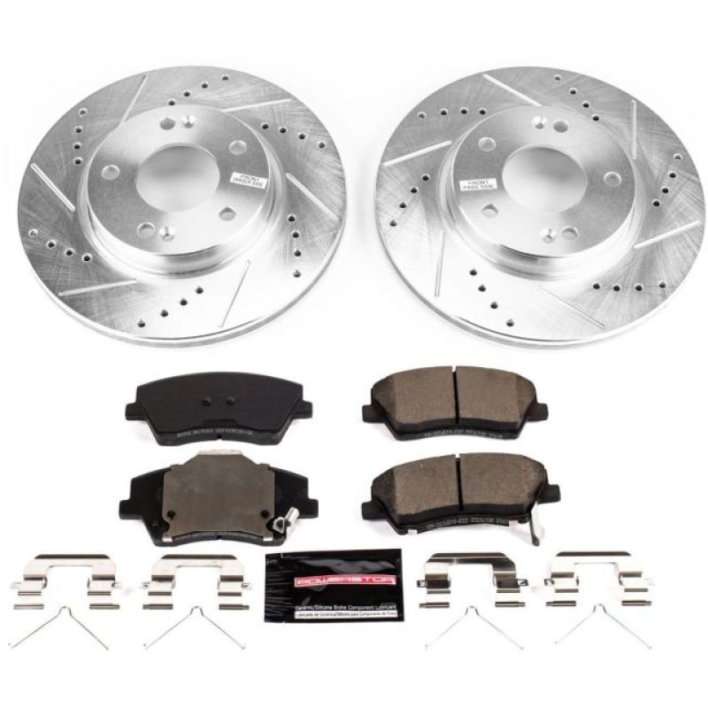 PSB Z23 Evolution Kit - Power Stop 17-19 Hyundai Ioniq Front Z23 Evolution Sport Brake Kit
