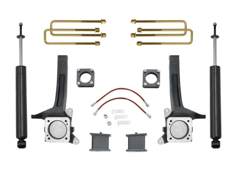 MXT Lift Spindles - MaxTrac 07- 18 Toyota Tundra 2WD 6in/4in MaxPro Spindle Lift Kit w/MaxTrac Shocks