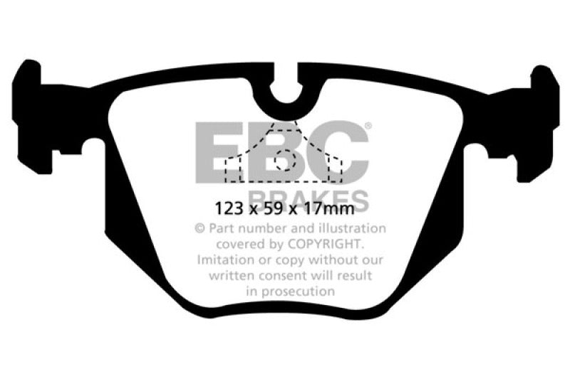 EBC Redstuff Brake Pad Sets - EBC 94-99 BMW M5 3.8 (E34) Redstuff Rear Brake Pads