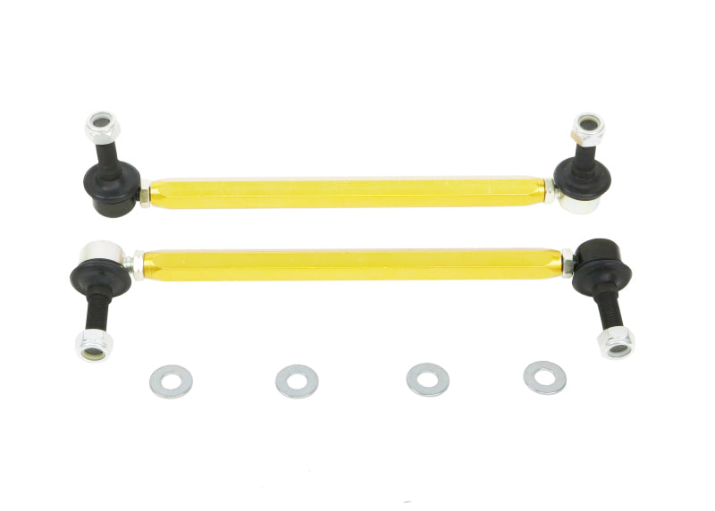 WL Sway Bar Links - Whiteline 18-19 Kia Stinger Front Sway Bar Link Assembly Heavy Duty Adjustable Steel Ball
