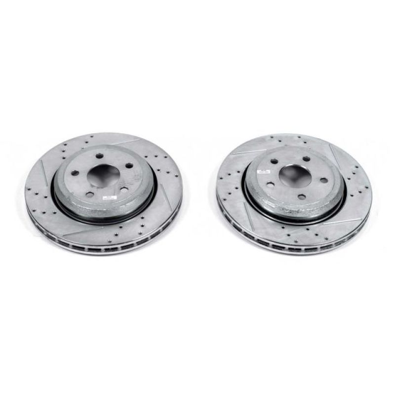 PSB Evolution Drill/Slot Rotor - Power Stop 18-19 Dodge Durango Rear Evolution Drilled & Slotted Rotors - Pair