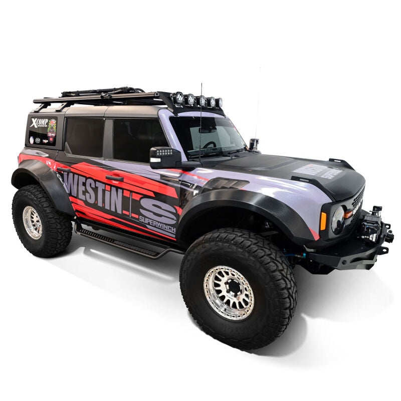 WES Running Boards - Outlaw - Westin 21-25 Ford Bronco 4dr (Excl. Sport) Outlaw Drop Running Boards - Tex. Blk