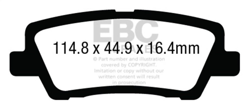 EBC Greenstuff Brake Pad Sets - EBC 12+ Cadillac ATS 2.0 Turbo Greenstuff Rear Brake Pads