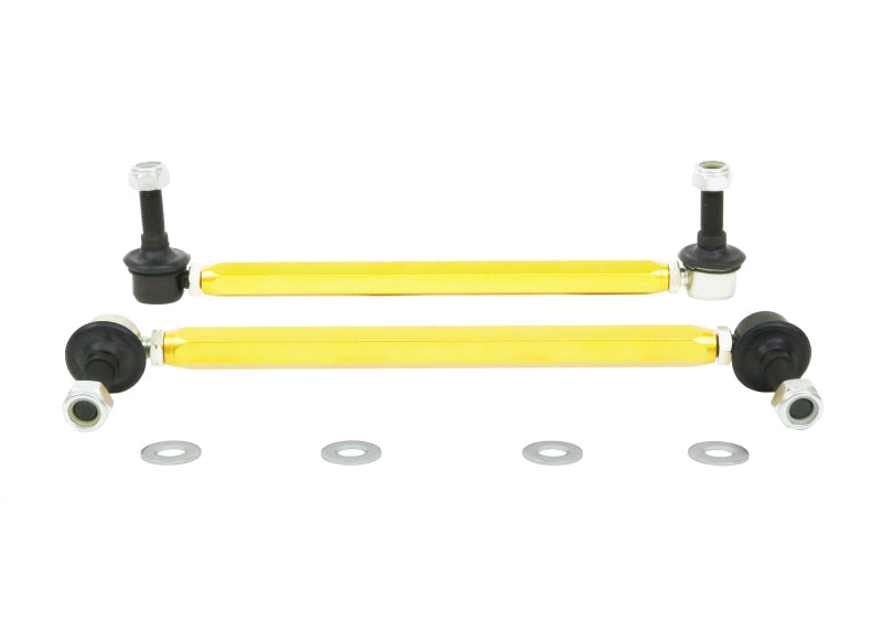 WL Sway Bar Links - Whiteline 18-19 Kia Stinger Front Sway Bar Link Assembly Heavy Duty Adjustable Steel Ball