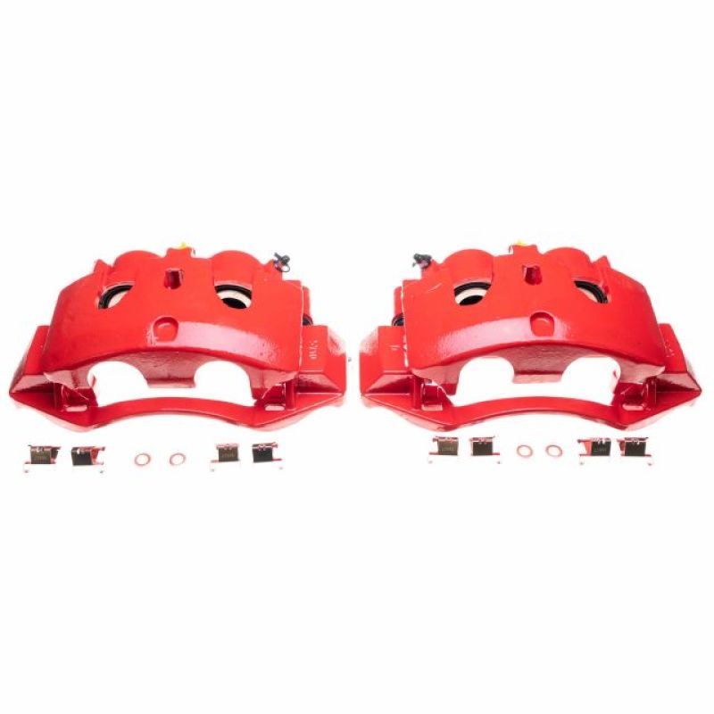 PSB Red Calipers - Power Stop 11-16 Chevrolet Silverado 3500 HD Rear Red Calipers - Pair