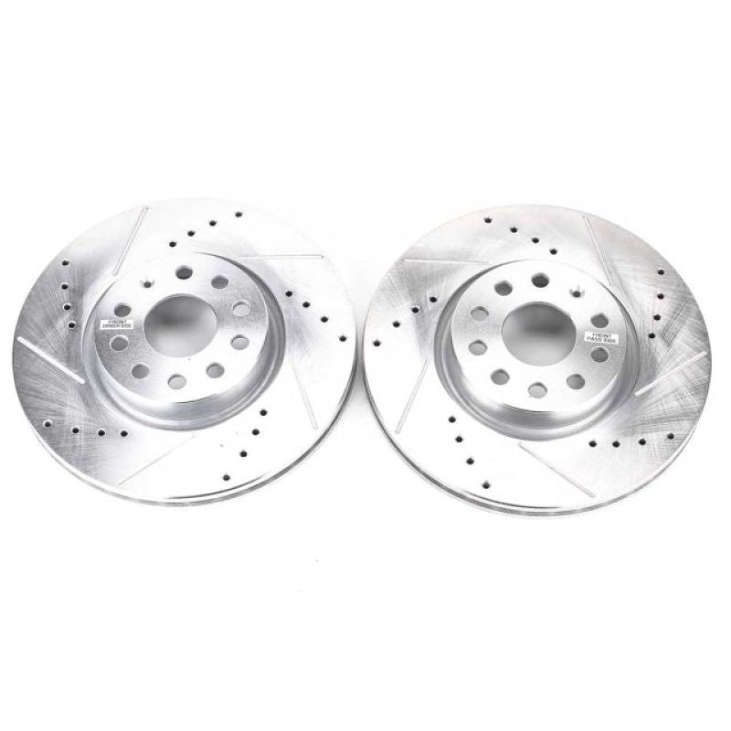 PSB Evolution Drill/Slot Rotor - Power Stop 06-13 Audi A3 Front Evolution Drilled & Slotted Rotors - Pair