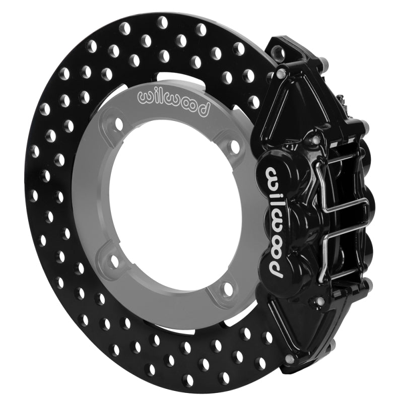 WIL UTV Big Brake Kits - Wilwood 19-22 Honda Talon 1000 Black 4-Piston Rear Kit 11.25in - Drilled Rotors