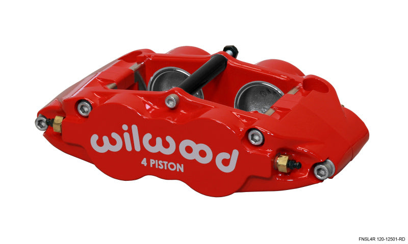WIL Superlite Caliper - Wilwood Caliper-Narrow Superlite 4R - Red 1.75/1.75in Pistons 1.25in Disc