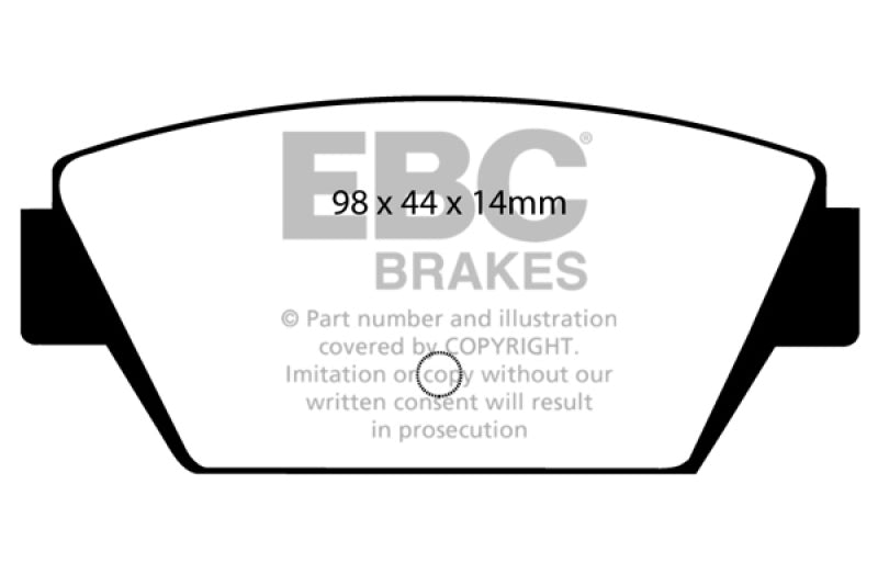 EBC Redstuff Brake Pad Sets - EBC 93-94 Eagle Talon 1.8 Redstuff Rear Brake Pads