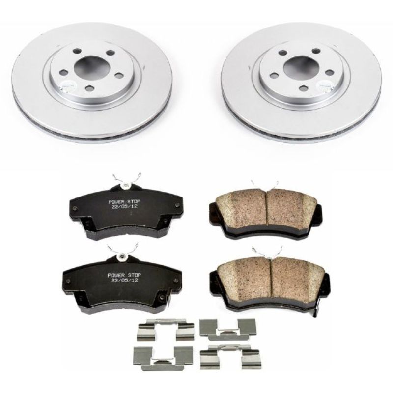 PSB Z17 Evolution Coated Kit - Power Stop 01-10 Chrysler PT Cruiser Front Z17 Evolution Geomet Coated Brake Kit