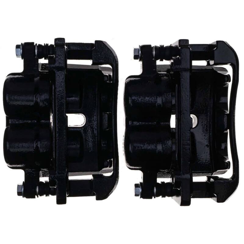 PSB Black Calipers - Power Stop 04-05 Ford F-150 Front Black Caliper - Pair w/Bracket