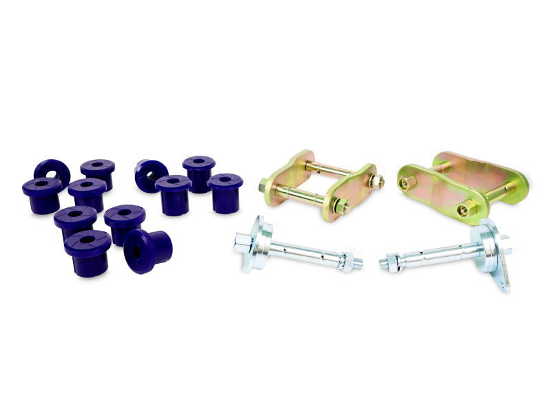 SPR Bushing Kits - SuperPro 97-07 Toyota Land Cruiser Greaseable Leaf Spring and Shackle Bushing Kit- (Rear)