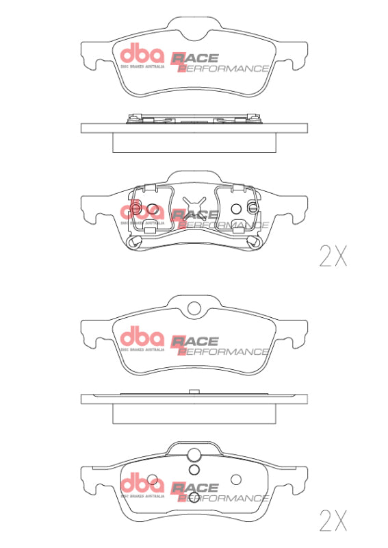 DBA RP Performance Brake Pads - DBA 02-14 Mini Cooper RP Performance Rear Brake Pads
