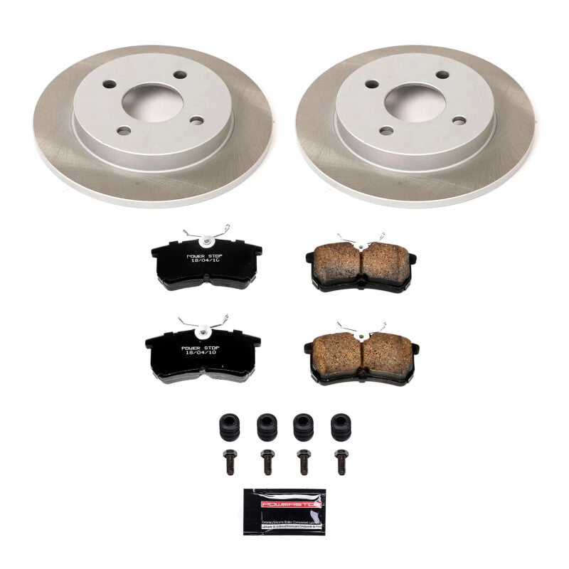 PSB Semi-Coated Rotor Kits - Power Stop 01-07 Ford Focus Rear Semi-Coated Rotor Kit