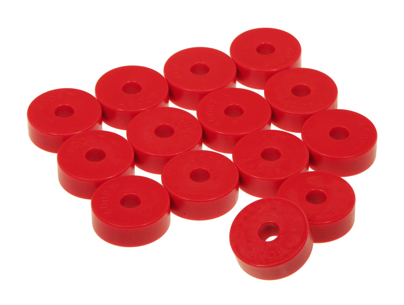 PRO Body/Subframe Bush - Red - Prothane 55-73 Jeep CJ5 Body Mount 14 Bushing Kit - Red