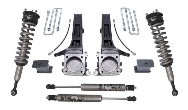 MXT Coilover - FOX 2.0 Perf - MaxTrac 05-18 Toyota Tacoma 2WD 6 Lug 6.5in/4in MaxPro Elite Spindle Lift Kit w/FOX Shocks
