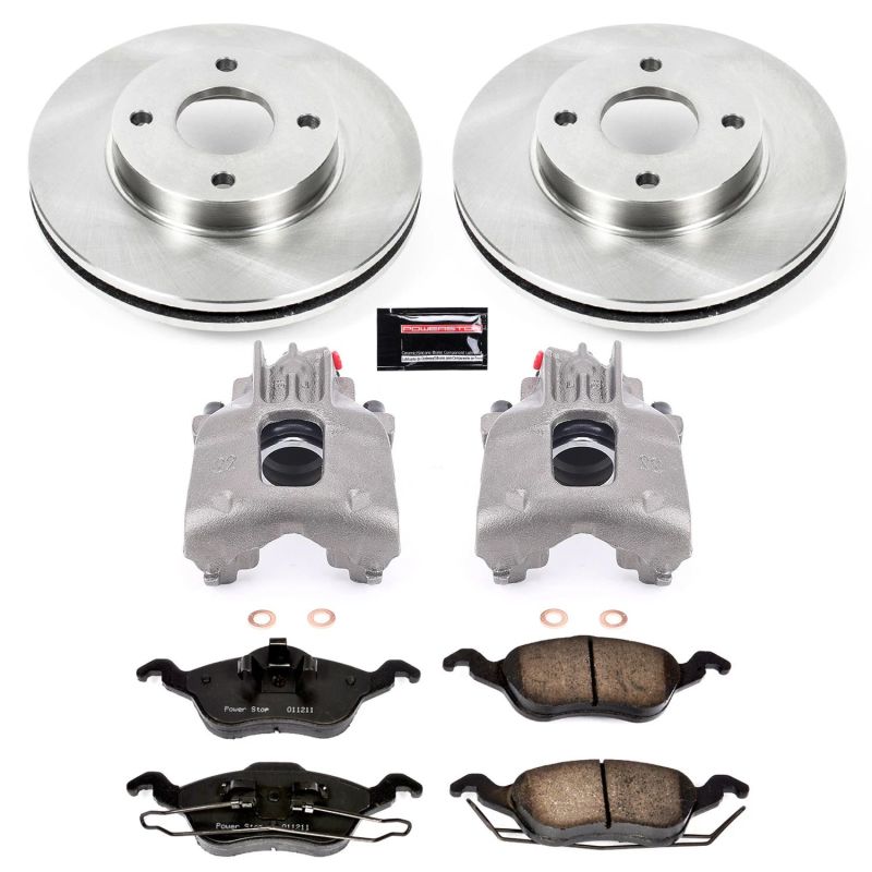 PSB Autospecialty Kit w/Cals - Power Stop 00-04 Ford Focus Front Autospecialty Brake Kit w/Calipers