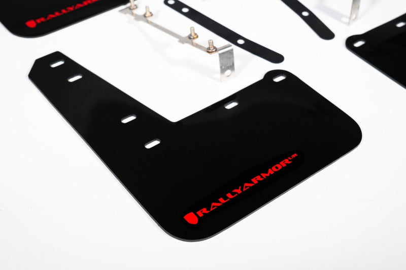 RAL Classic Blk Flap/Red Logo - Rally Armor 23-25 Toyota GR Corolla Black UR Mud Flap w/Red Logo