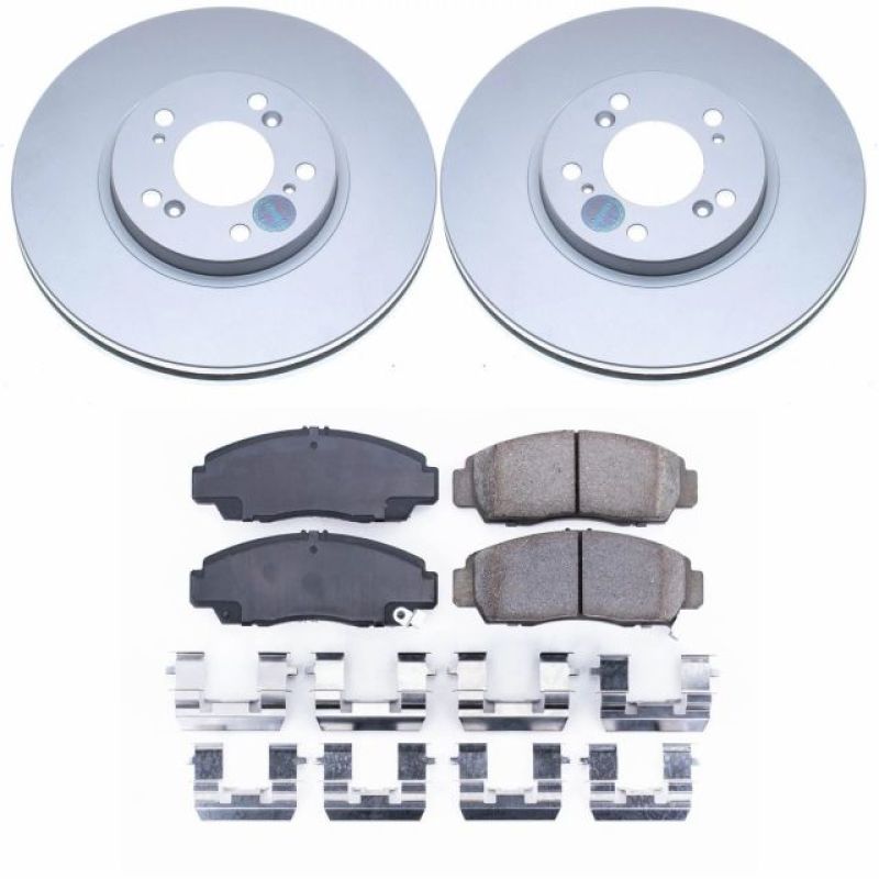 PSB Z17 Evolution Coated Kit - Power Stop 99-04 Acura RL Front Z17 Evolution Geomet Coated Brake Kit