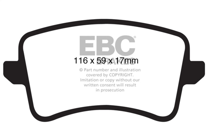 EBC Redstuff Brake Pad Sets - EBC 09-11 Audi A4 2.0 Turbo Redstuff Rear Brake Pads