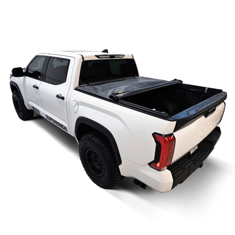 WES Soft Roll Tonneau Covers - Westin 22-24 Toyota Tundra 5.5ft. Bed Soft Roll Tonneau Cover - Black