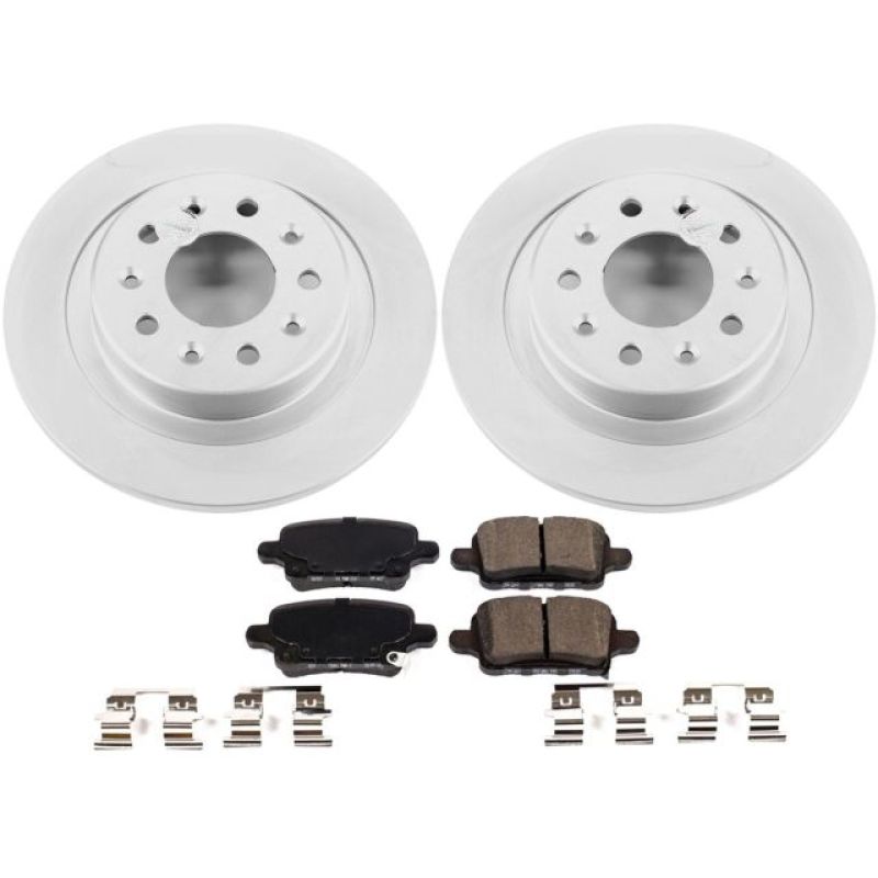 PSB Z17 Evolution Coated Kit - Power Stop 2018 Chevrolet Equinox Rear Z17 Evolution Geomet Coated Brake Kit