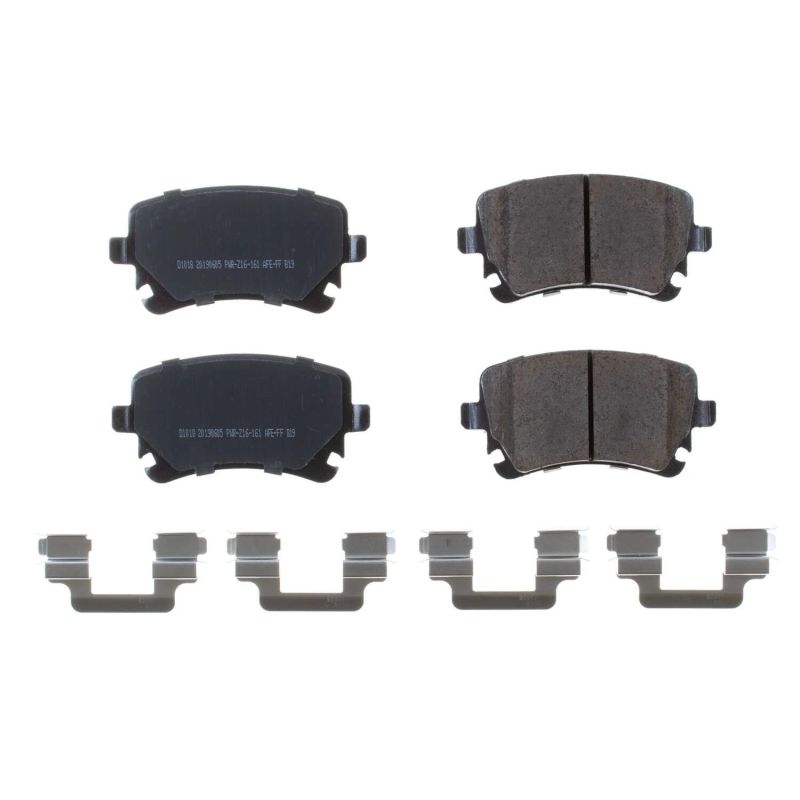 PSB Z17 Evolution Brake Pads - Power Stop 05-11 Audi A6 Quattro Rear Z17 Evolution Ceramic Brake Pads w/Hardware