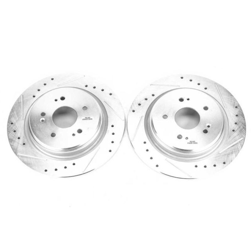 PSB Evolution Drill/Slot Rotor - Power Stop 15-19 Acura TLX Rear Evolution Drilled & Slotted Rotors - Pair