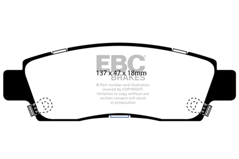 EBC Redstuff Brake Pad Sets - EBC 03-05 Chevrolet SSR 5.3 Redstuff Rear Brake Pads