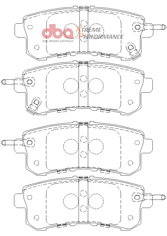 DBA XP Performance Brake Pads - DBA 11-13 Infiniti QX56 (Rear Rotor) XP Performance Rear Brake Pads