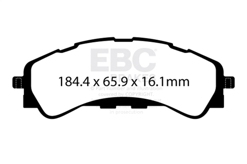 EBC Extra Duty Brake Pad Sets - EBC 2021+ Ford Bronco (6th Generation) 2.3T Extra Duty Front Brake Pads