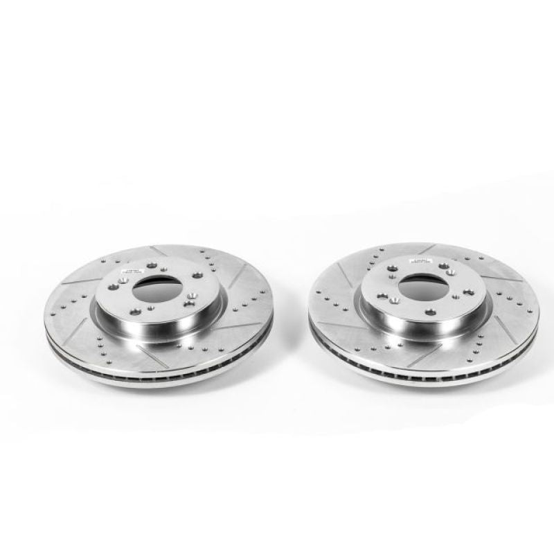 PSB Evolution Drill/Slot Rotor - Power Stop 13-17 Honda Accord Front Evolution Drilled & Slotted Rotors - Pair