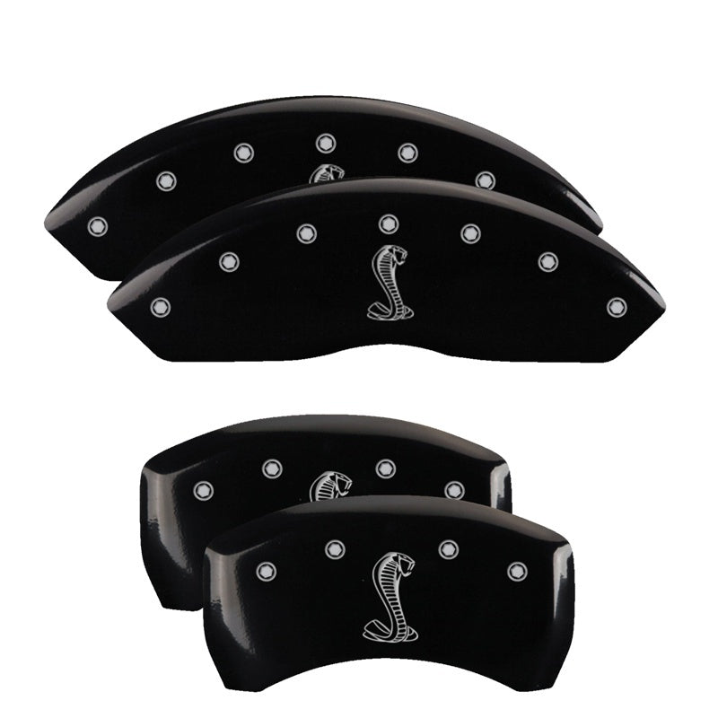 MGP Caliper Covers 4 Logo - MGP 4 Caliper Covers Engraved Front & Rear Tiffany Snake Black finish silver ch