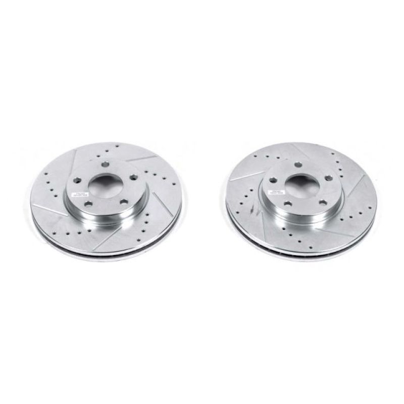 PSB Evolution Drill/Slot Rotor - Power Stop 10-13 Ford Transit Connect Front Evolution Drilled & Slotted Rotors - Pair