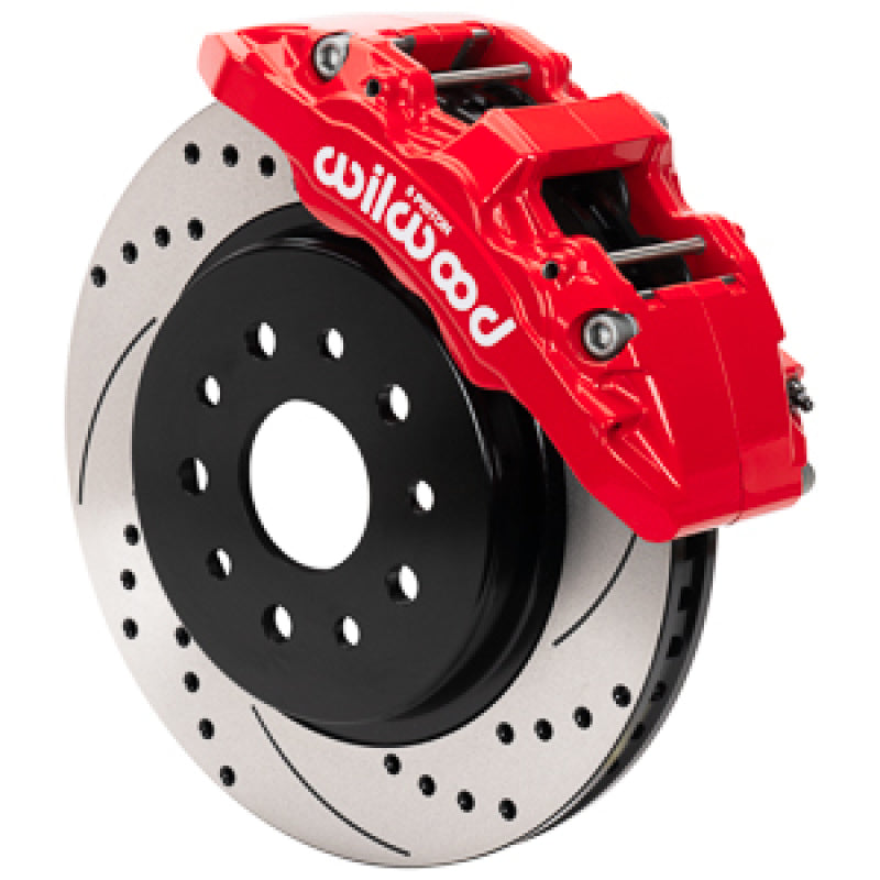 WIL Aero Brake Kit - Wilwood 18-25 Jeep Wrangler (JL)/20-25 Jeep Gladiator (JT) Aero6-DM Front Brake Kit - D&S - Red