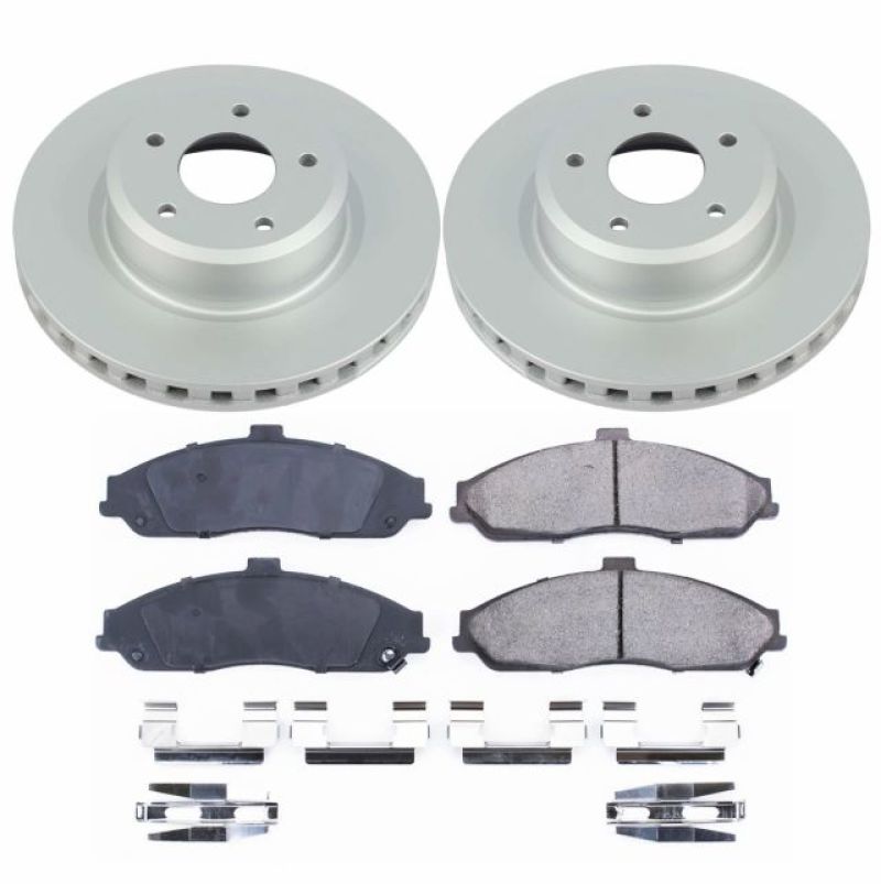 PSB Z17 Evolution Coated Kit - Power Stop 05-06 Pontiac GTO Front Z17 Evolution Geomet Coated Brake Kit