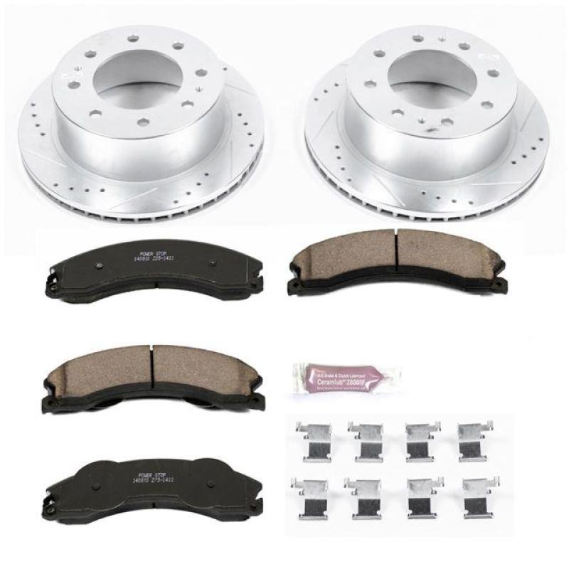 PSB Evolution Drill/Slot Rotor - Power Stop 11-20 GMC Sierra 3500 HD Rear Z23 Evolution Brake Kit