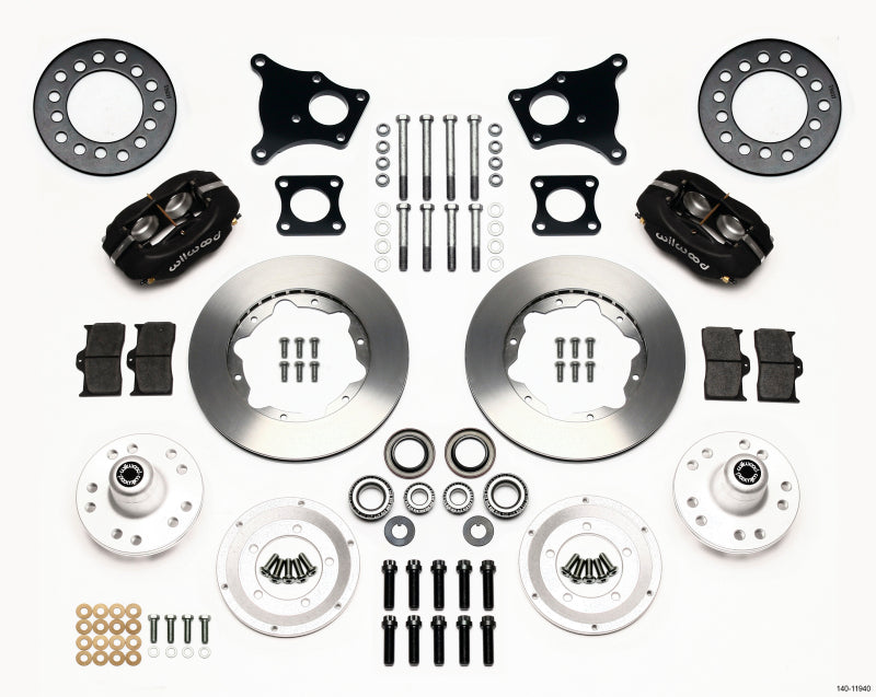 WIL Dynalite Brake Kit - Wilwood Forged Dynalite Front Kit 11.00in AMC 71-76 OE Disc w/o Bendix Brakes