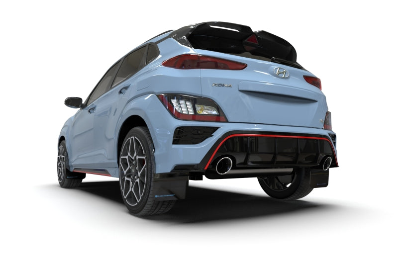 RAL UR Blk Flap/Rd Logo - Rally Armor 22-23 Hyundai Kona N Black UR Mud Flap w/Red Logo