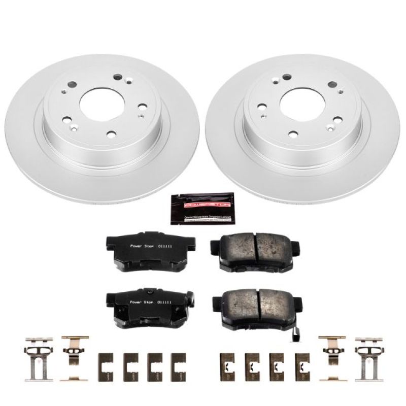 PSB Z17 Evolution Coated Kit - Power Stop 16-18 Acura ILX Rear Z17 Evolution Geomet Coated Brake Kit