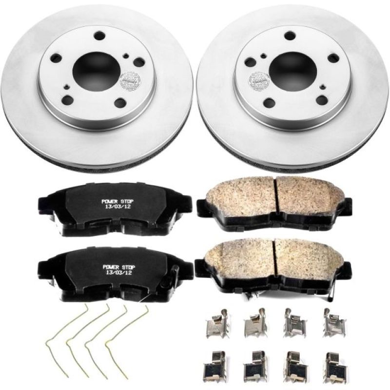 PSB Z17 Evolution Coated Kit - Power Stop 92-01 Toyota Camry Front Z17 Evolution Geomet Coated Brake Kit