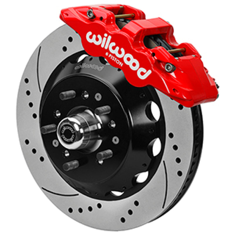 WIL Superlite Brake Kit - Wilwood Forged 6 Piston Red Superlite Caliper, GT 72 Vane Vented Spec37 D&S Rotor - 14x1.25