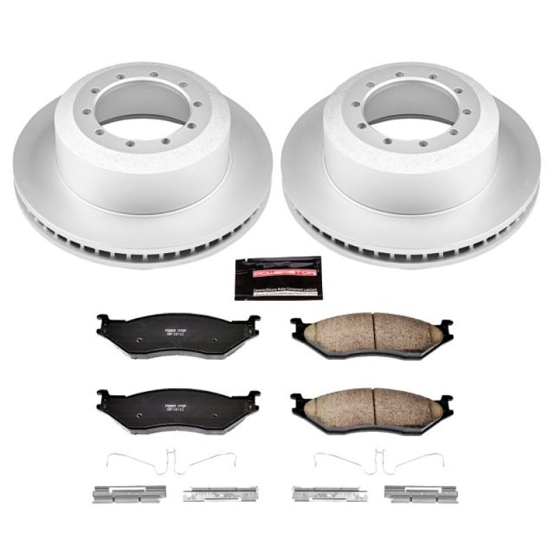 PSB Evolution Coated Rotor - Power Stop 06-09 Ford LCF Rear Z17 Coated Brake Kit