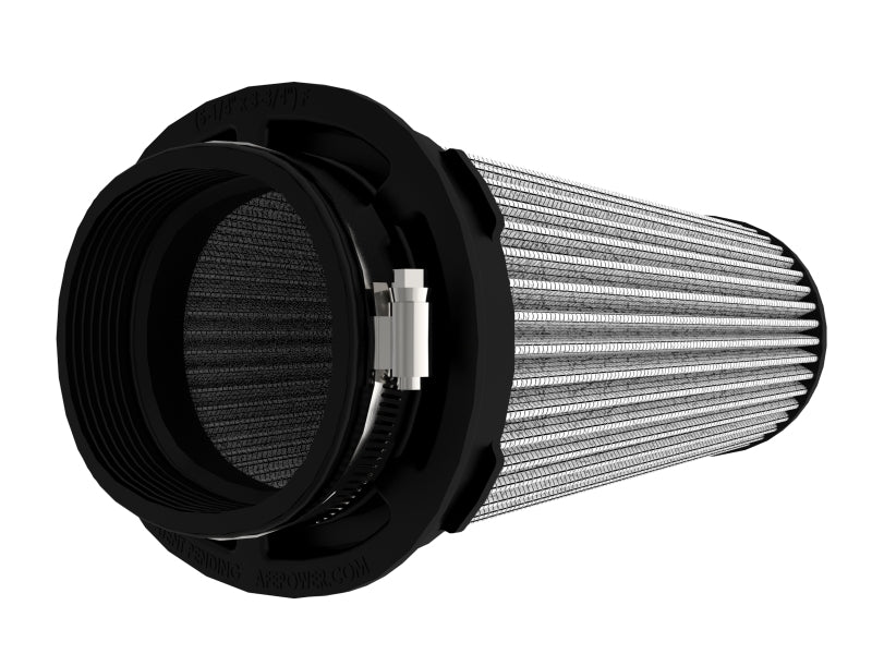 AFE Universal Pro Dry S Filter - aFe MagnumFLOW Air Filter PDS (5-1/4x3-3/4)F x (7-3/8x5-7/8)B x (4-1/2x4)T (Inverted) x 8-3/4in H