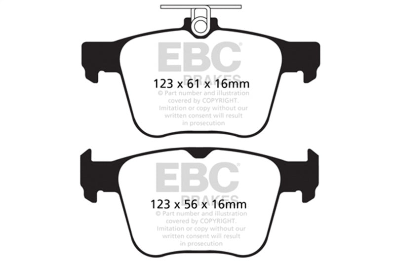 EBC Redstuff Brake Pad Sets - EBC 14-20 Audi S3 2.0 Turbo Redstuff Rear Brake Pads