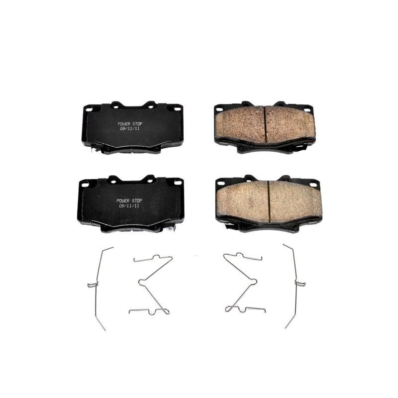 PSB Z17 Evolution Brake Pads - Power Stop 96-97 Lexus LX450 Front Z17 Evolution Ceramic Brake Pads w/Hardware